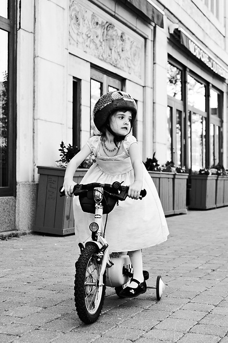 Bike ride. In a fancy dress.