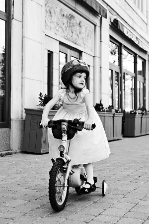 Bike ride. In a fancy dress.