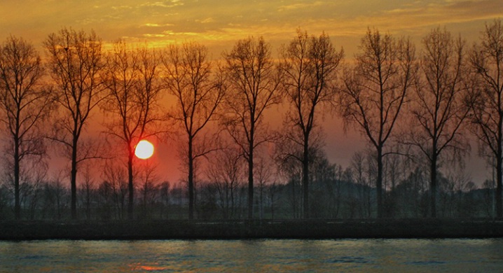 sunset on the Rhine Rv