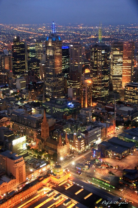 City of Melbourne at night