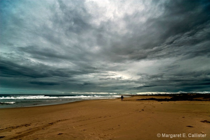 Storm clouds over Birubi Beach