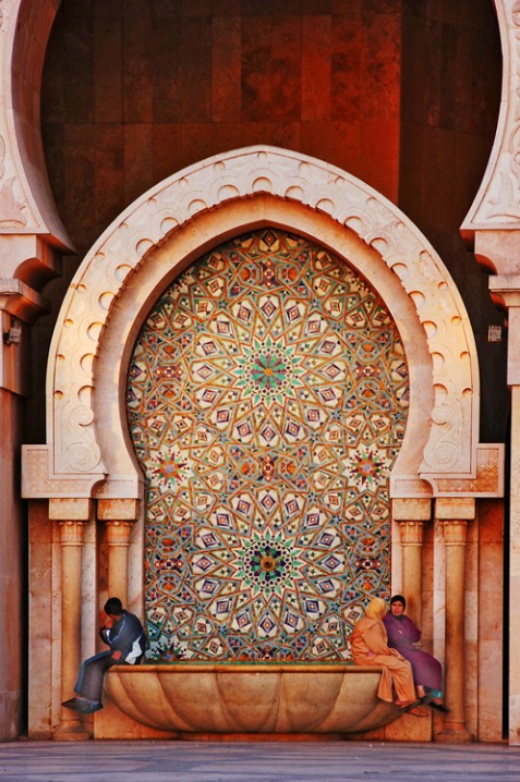 Fountain at the Hassan II Mosque