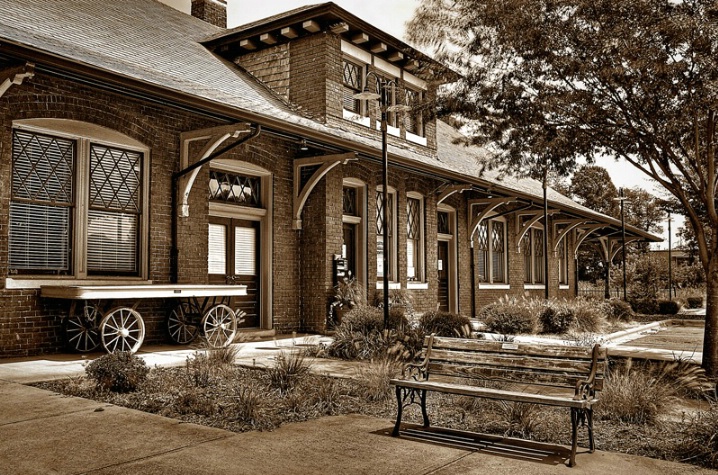 A Seat at the Station (sepia)