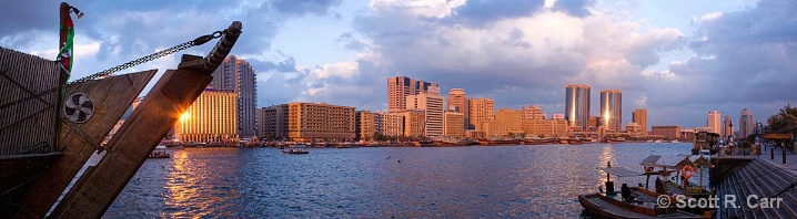 Dubai Creek Panoramic Sunset