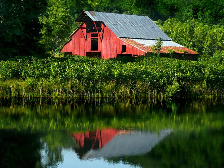 Red Barn and Pond