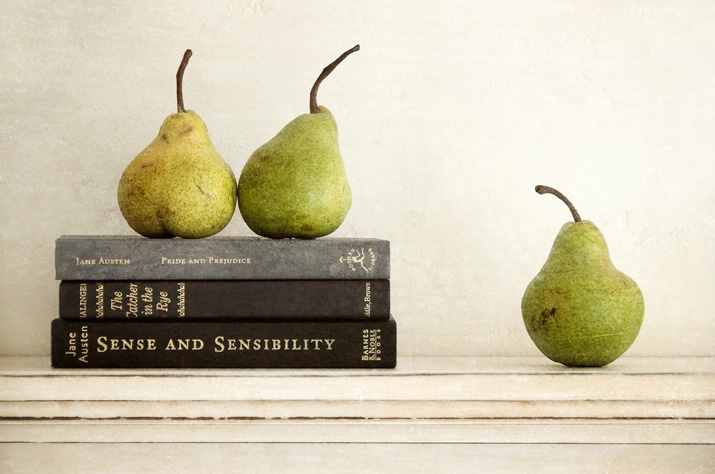 Three Books & Three Pears