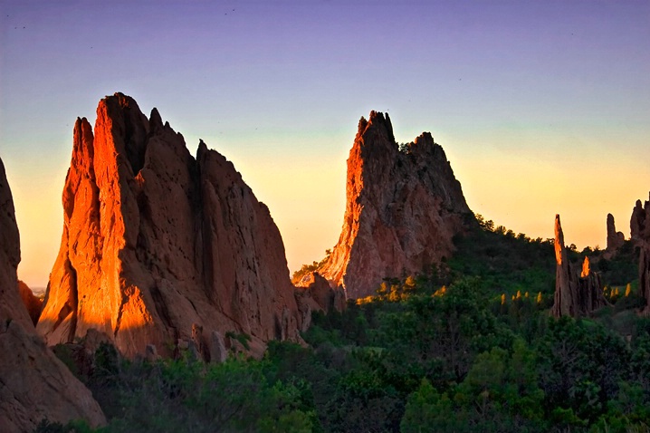 Sunrise in Garden of the Gods