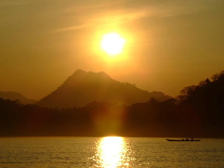 Sunset on the Mekong.