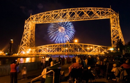 Best fireworks in Minnesota.  Visit Duluth there i
