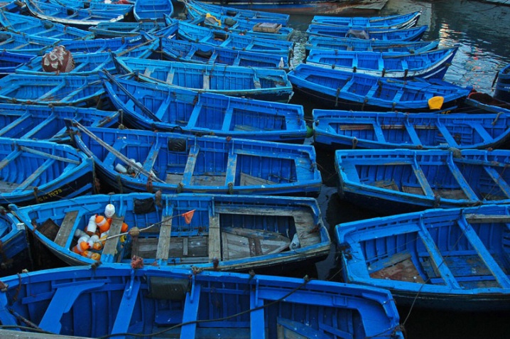 Boats in blue