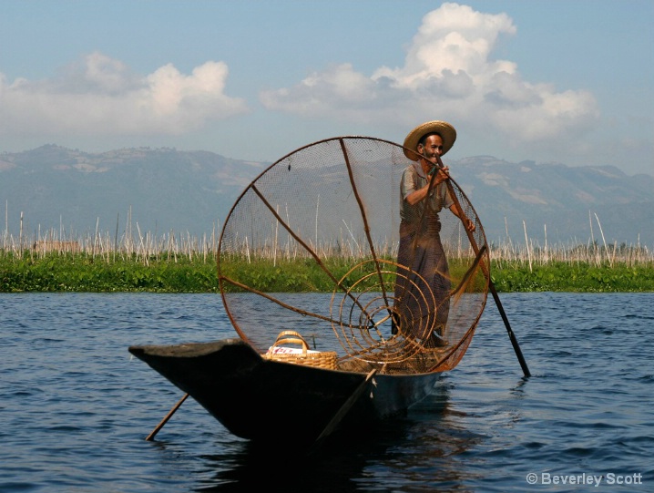 Intha fisherman on Inle Lake, Burma