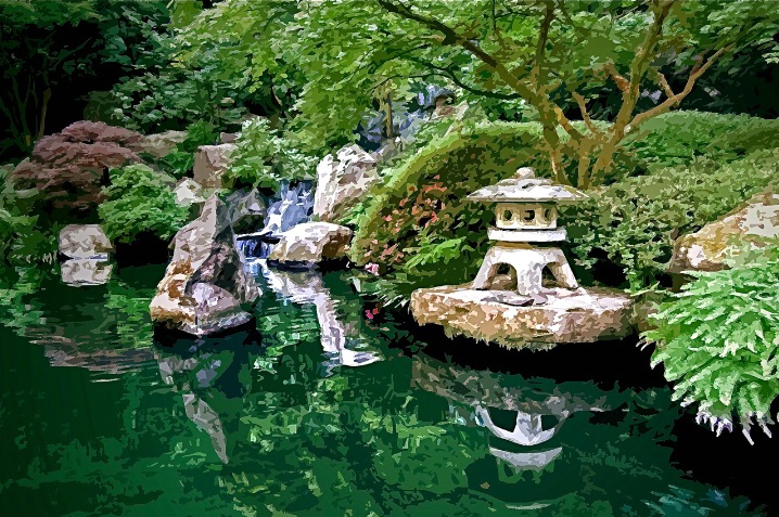 Painted Japanese Garden