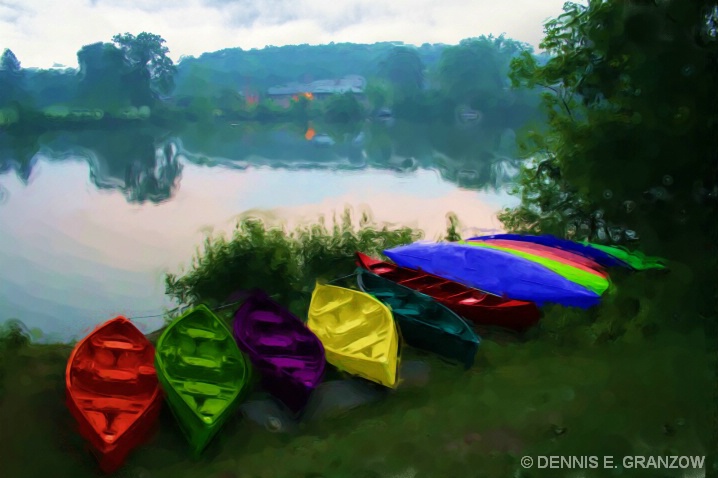 Colored Canoes