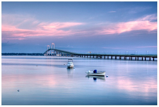 Newport harbor sunrise
