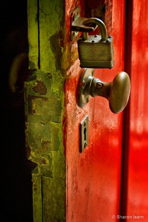 Lock on a Red Door