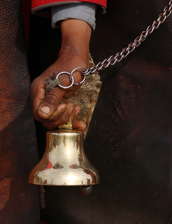 Hand and bell