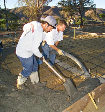 Pouring a Concrete Slab