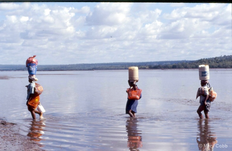crossing the water in mozambique