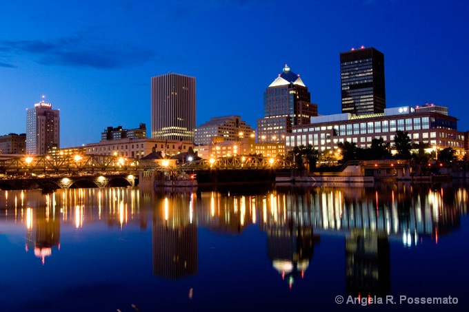 Rochester, NY at night
