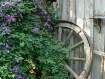 flowers and wagon...