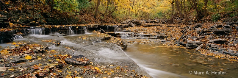 Theme: Sharon Woods; Title: Fall Creek Panorama
