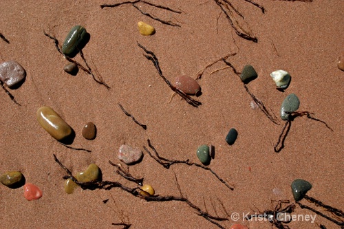 Beach stones, Cedar Dunes Provincial Park, PEI  - ID: 6838184 © Krista Cheney