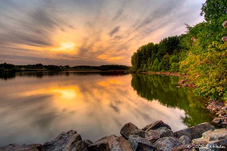 Sunset on Chambers Lake - HDR