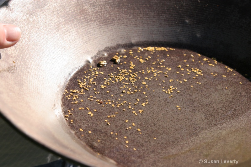Pan of Gold flakes