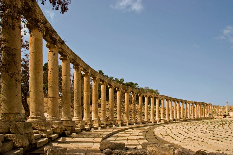 Jerash, Jordan Forum Colonnade