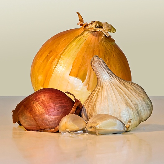 Onion, Garlic & Shallot Still Life