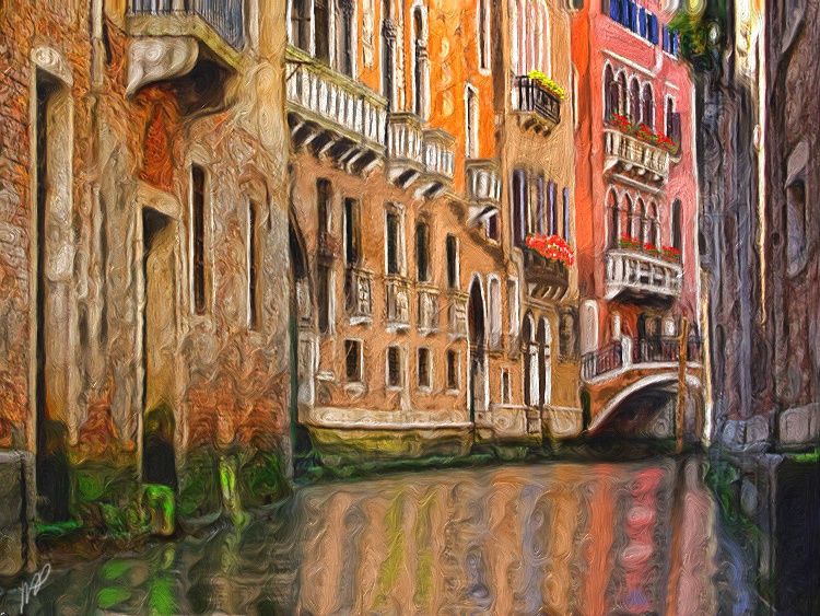Venetian Canal - Painted