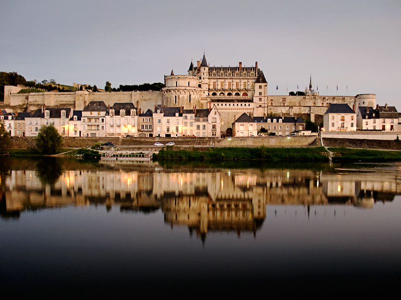 Amboise Chateau from across the Loire River