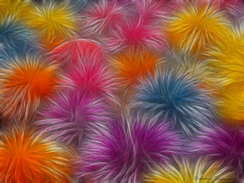 Colored Balls of Fluff
