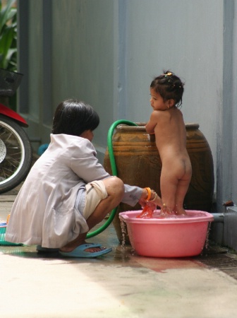 Bathing in Thailand