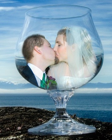 kiss in a glass