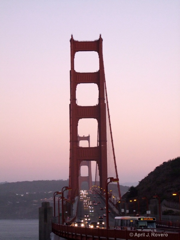 Golden Gate Bridge at Sunset - ID: 6966754 © April J. Rovero