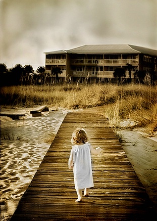 on the boardwalk