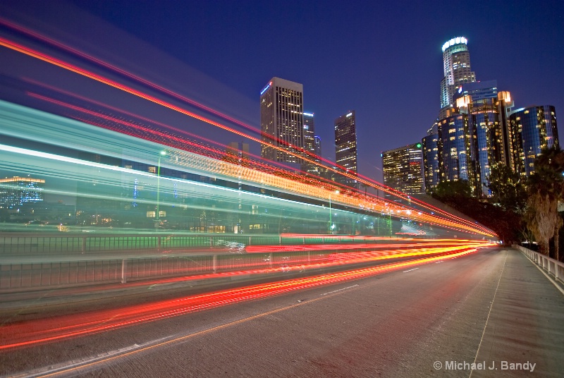 L.A. Bus in motion