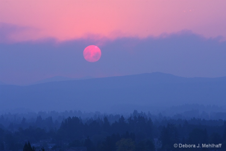 Wildfire Sunrise in Oregon