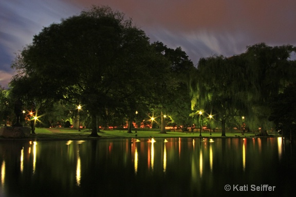Park at twilight