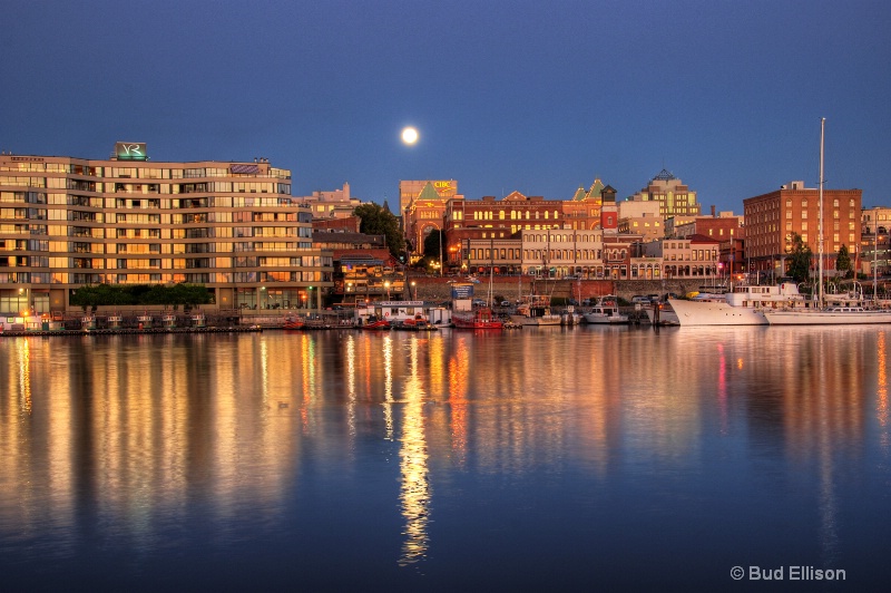 Sunset / Moonrise Over Victoria Harbor