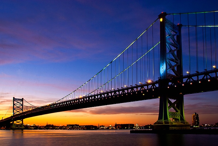 Benj. Franklin Bridge Sunset