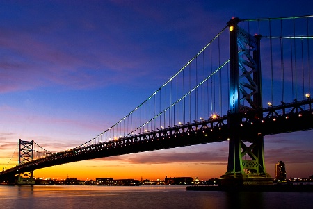 Benj. Franklin Bridge Sunset