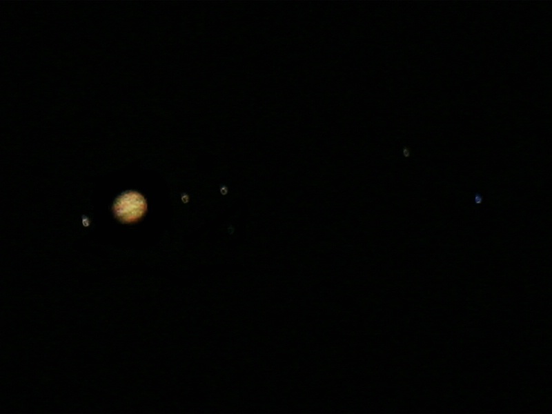 Jupiter and 6 of it's moons