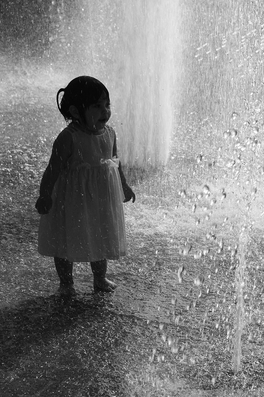 Girl In Fountain