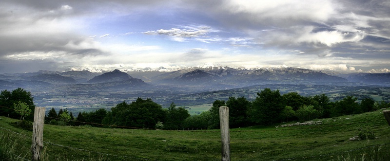 View into the Alps