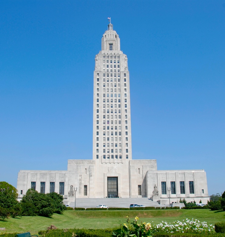 Louisiana State Capitol Building In Baton Rouge