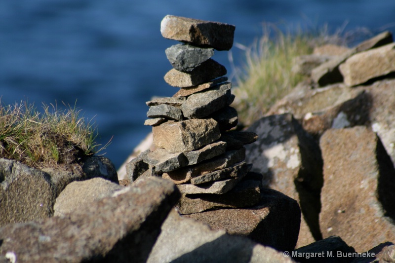 Stone cairn, near Uig, Isle of Skye, Scotland