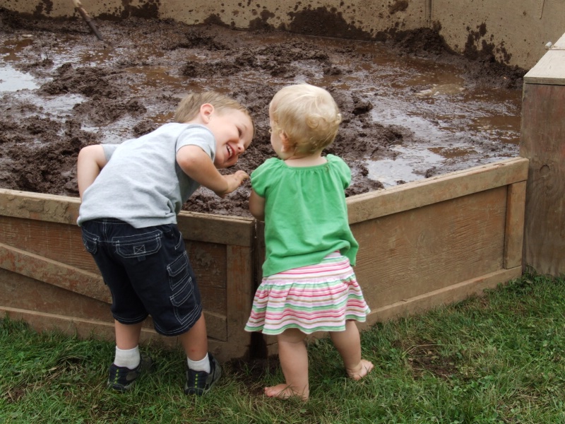 look at all that mud for us to play in