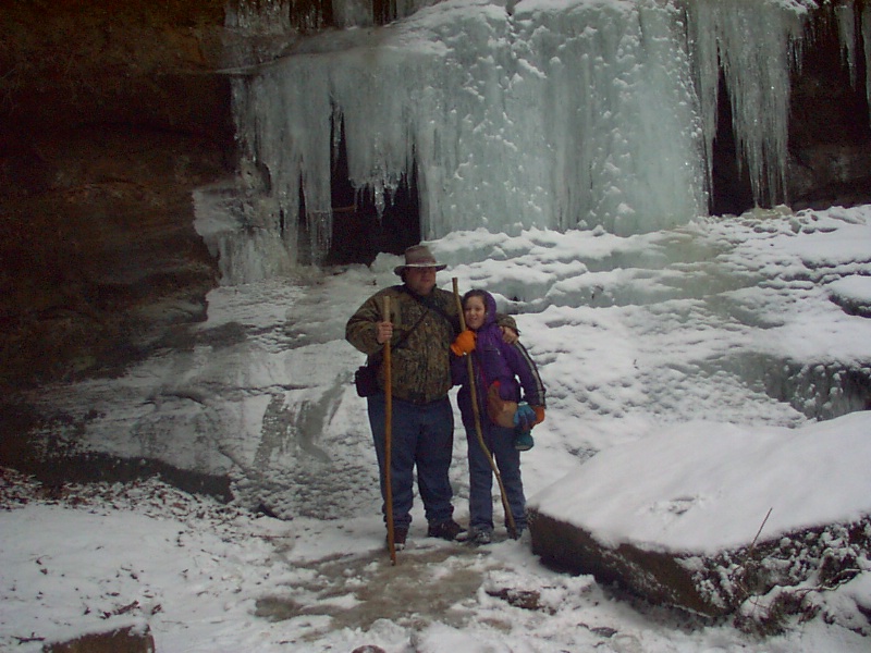 Frozen waterfall